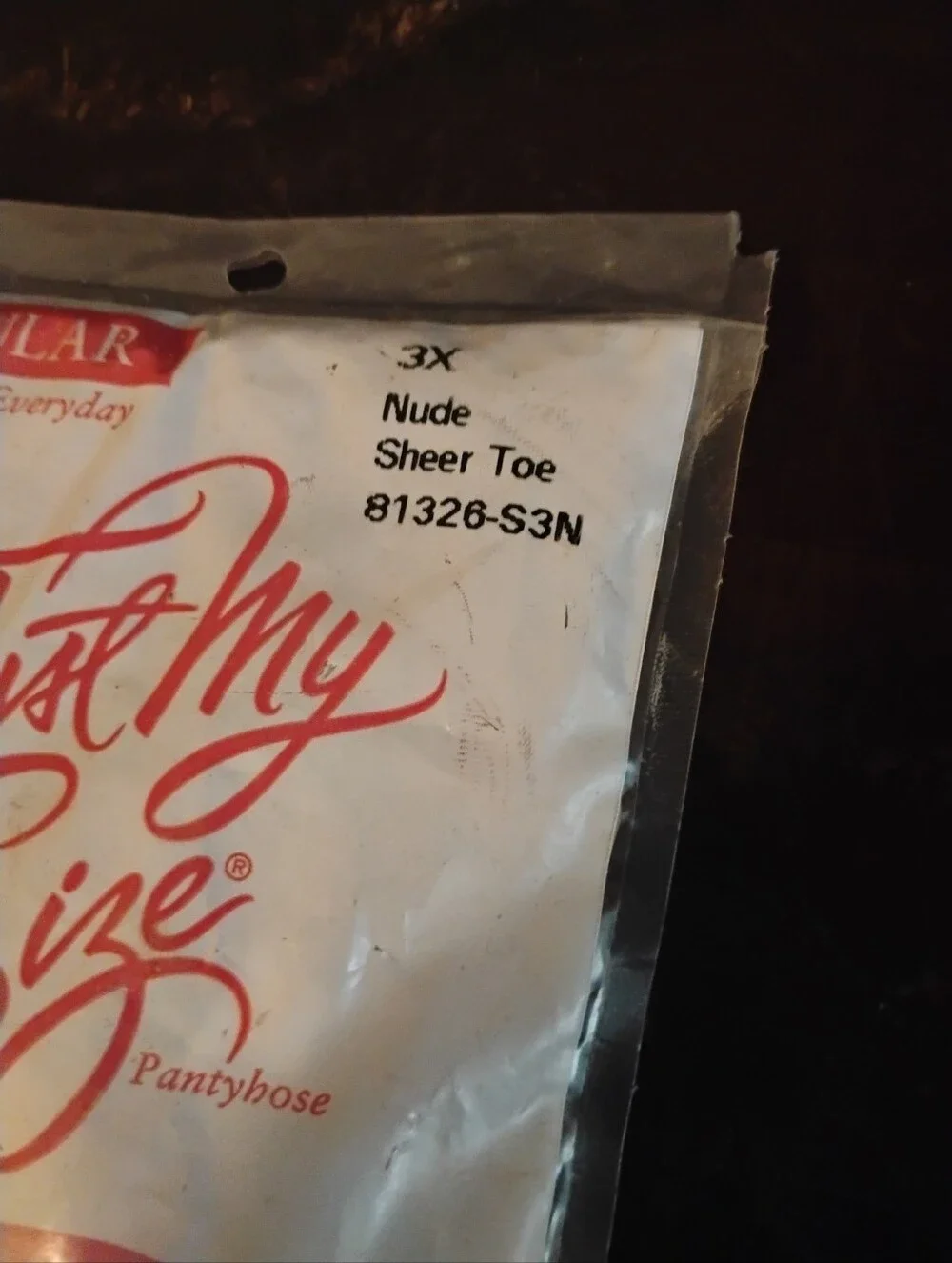 Vintage 1997 Just My Size Pantyhose 3X Nude Sheer Toe New Old Stock